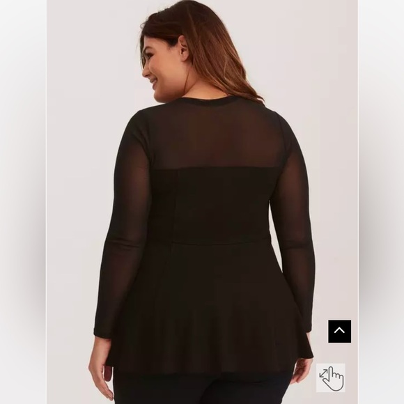 Torrid! Sheer top peplum bottom! - Picture 3 of 5